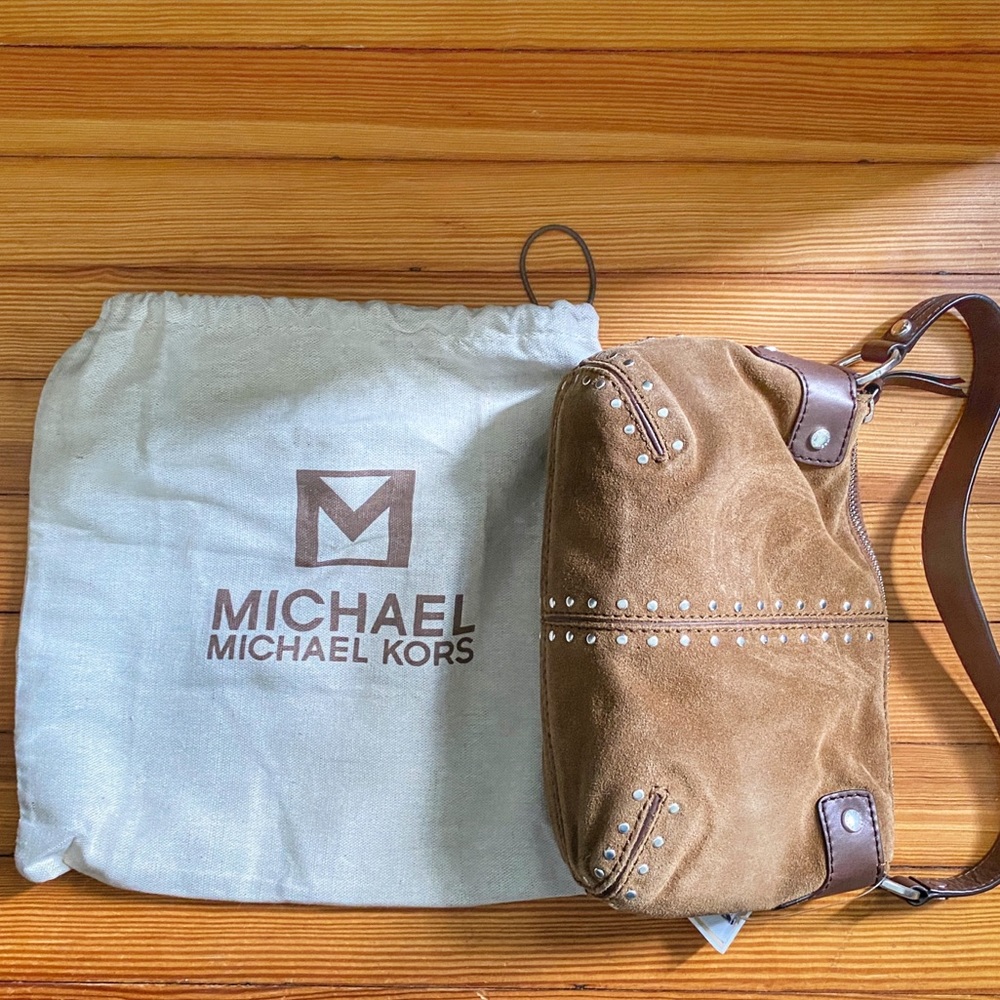 NEW Michael Kors brown leather hobo purse,dust bag